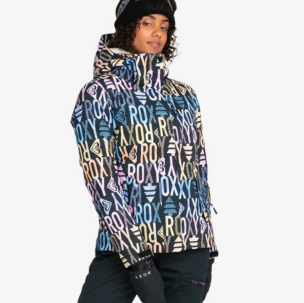NWT ROXY Multicolor LOGO Hooded Jacket